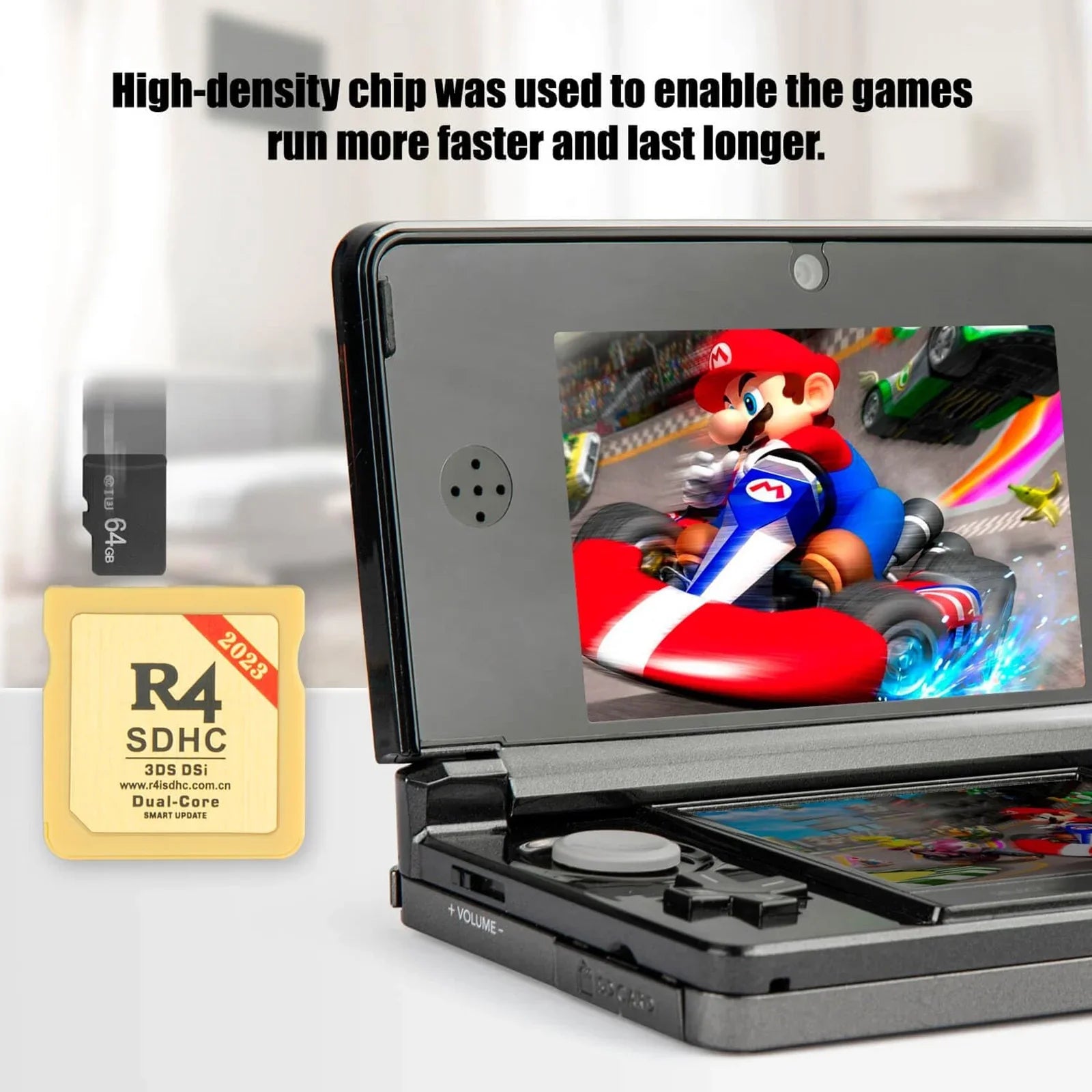 Upgraded 2023 SDHC Wood Version Plus Card with 64GB TF Micro SD Card for Nintendo DS DSI 2DS 3DS NDS, No Game Timebomb