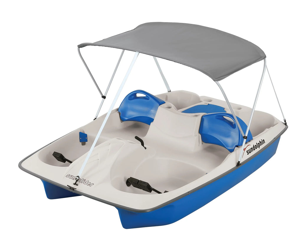 Sun Dolphin 5 Seat Sun Slider Pedal Vessel with Canopy, Blue