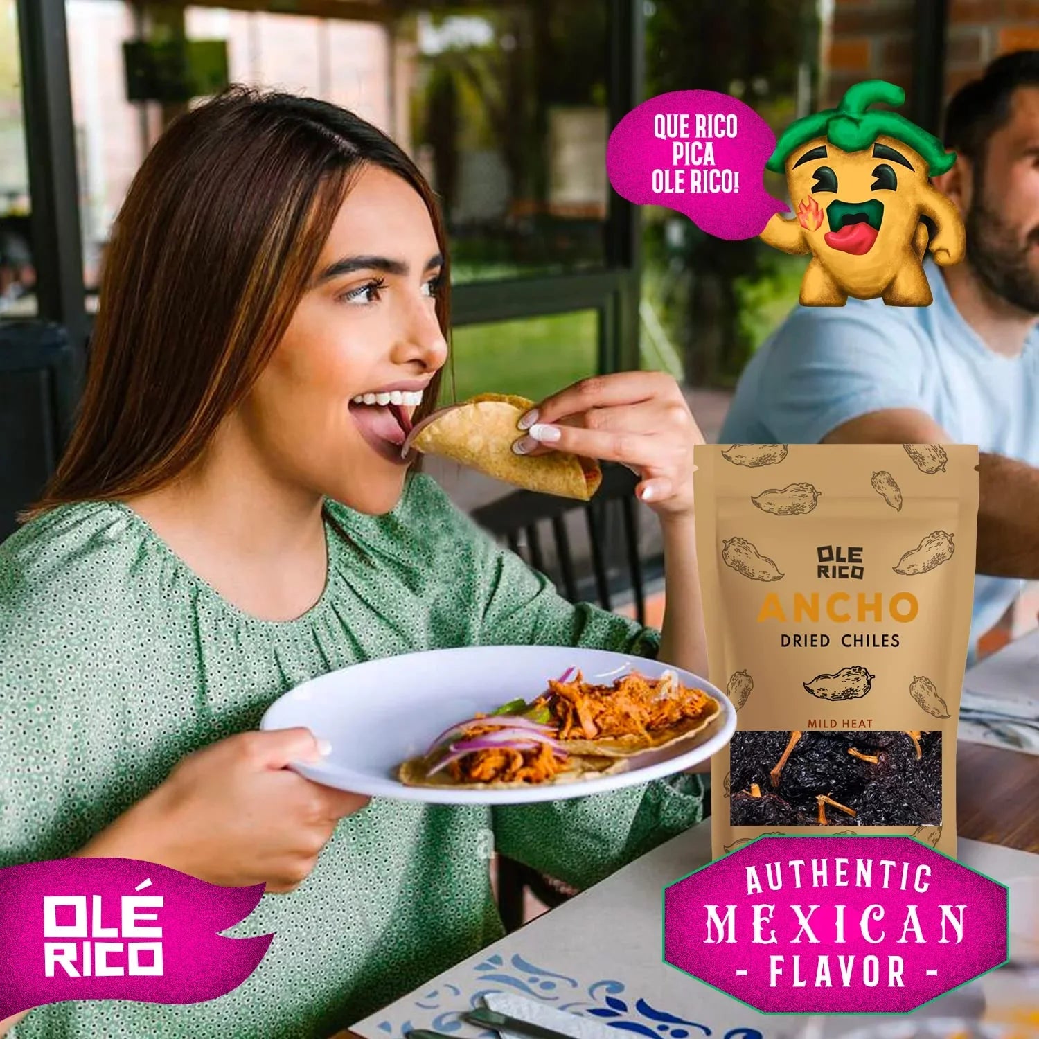 OLÉ RICO - Dried Chile Peppers 3 Pack Bundle (12 oz Total) - Ancho Chiles, Guajillo Chiles and Arbol Chiles - The Spicy Trio - Excellent For Mexican Recipes - Packaged In Resealable Bags