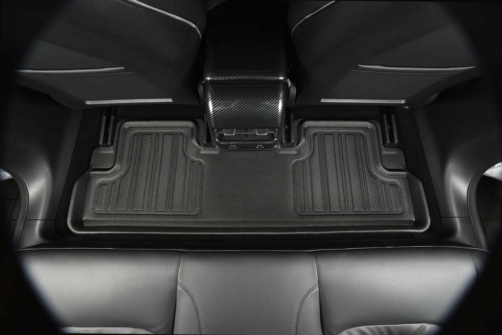 3D Maxpider 2022-2024 Fits Genesis GV70 1st & 2nd Row Kagu Carbon Fiber Embossed Pattern Floor Mat Black L1GS01101509