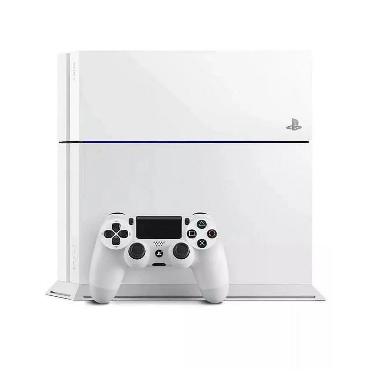 Pre-Owned Sony PlayStation 4 500GB Gaming Console White Headset with BOLT AXTION Cleaning Kit Bundle (Refurbished: Like New)