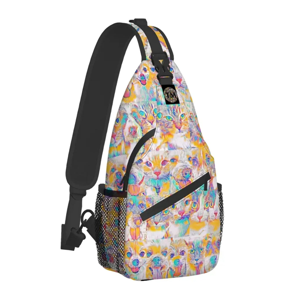 Crossbody Bag - Club 99 - (Turquoise/Orange/Cream) - Unisex - All Ages - The Merch by SIMA Visual Arts
