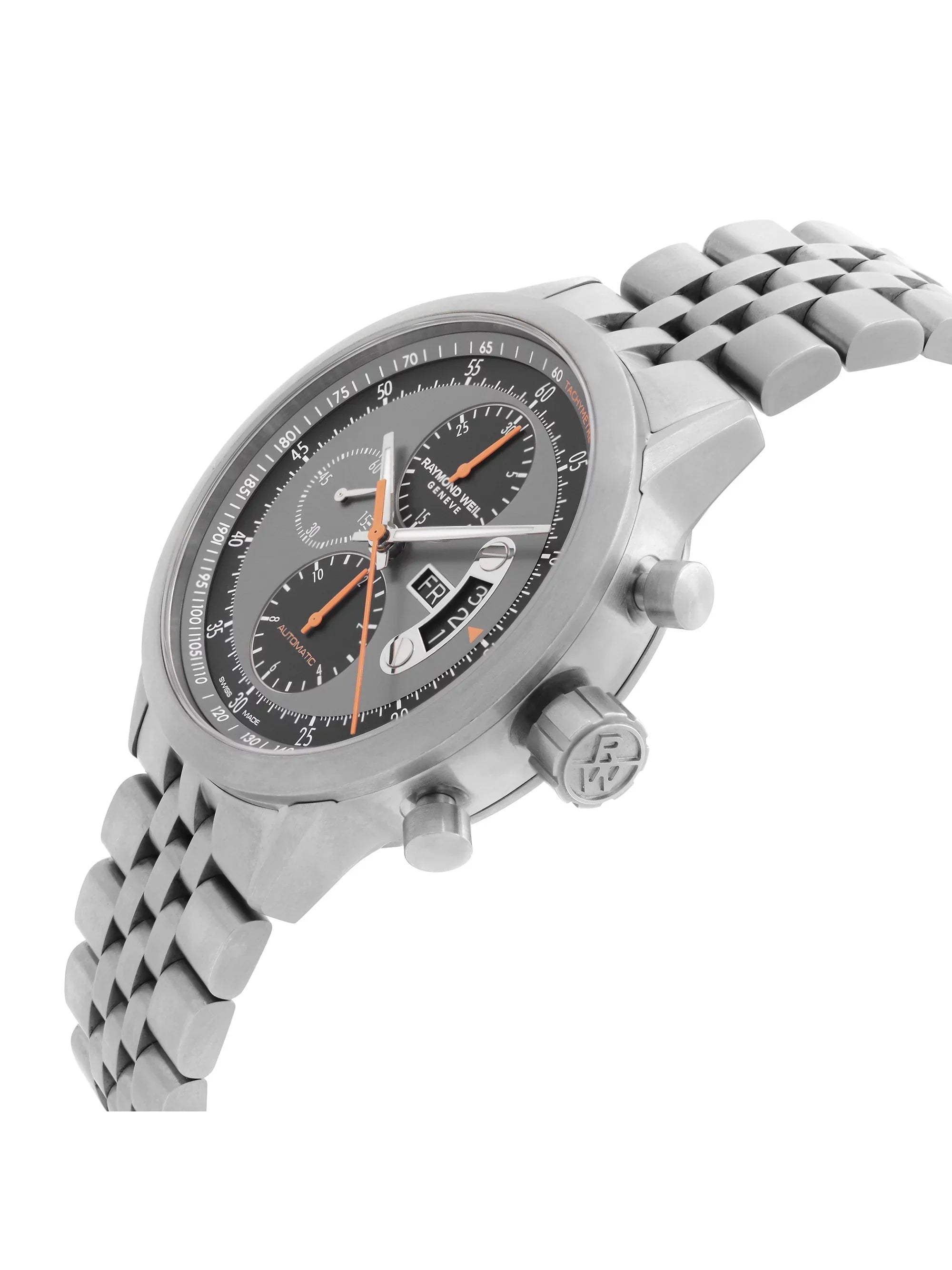 Pre-Owned Raymond Weil Freelancer Titanium Gray Dial Automatic Mens Watch 7745-TI-05609 (Good)