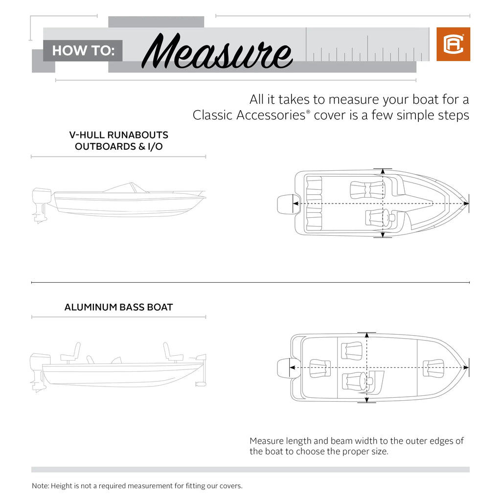 Classic Accessories Stellex™ All Seasons Ship Protection Fits Ship 14' - 16' L x 90" W, Trailerable Watercraft Wrap with Polyester Impervious Fabric, Model B