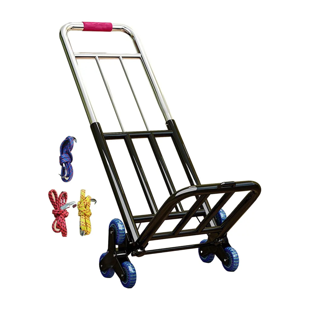 Foldable Hand Trolley Adjustable Handle Portable Adjustable Luggage Handcart for 28mm Diameter