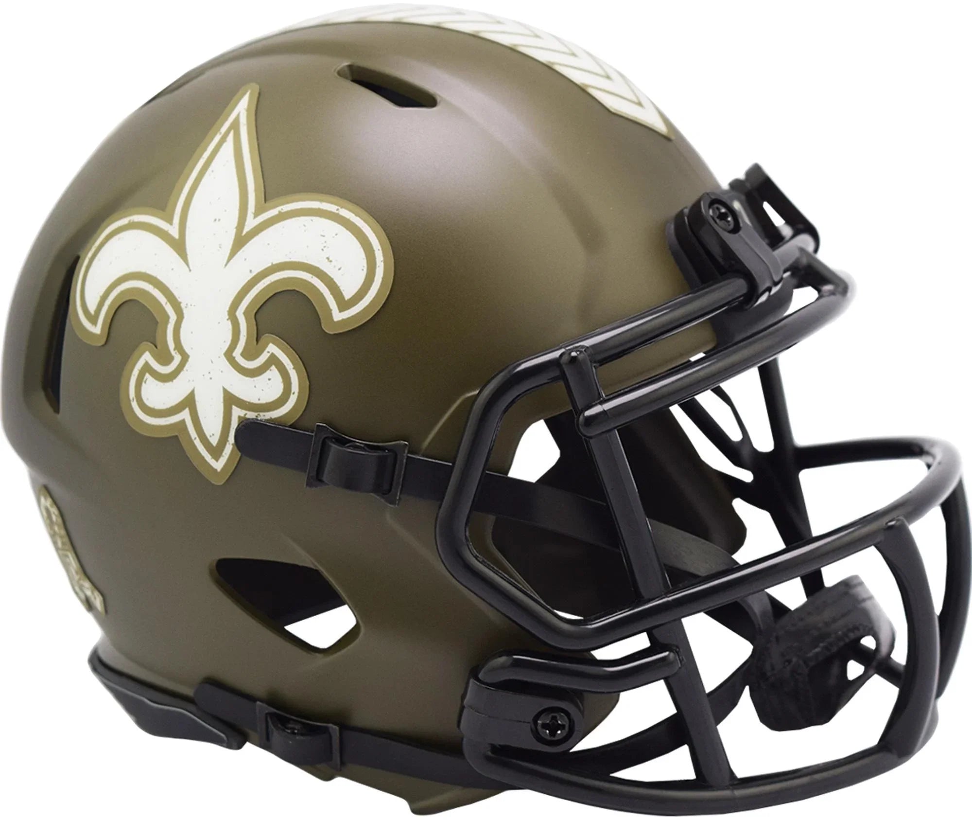 Riddell 9585563382 New Orleans SaintsRiddell Replica Mini Speed Style Salute To Service Helmet