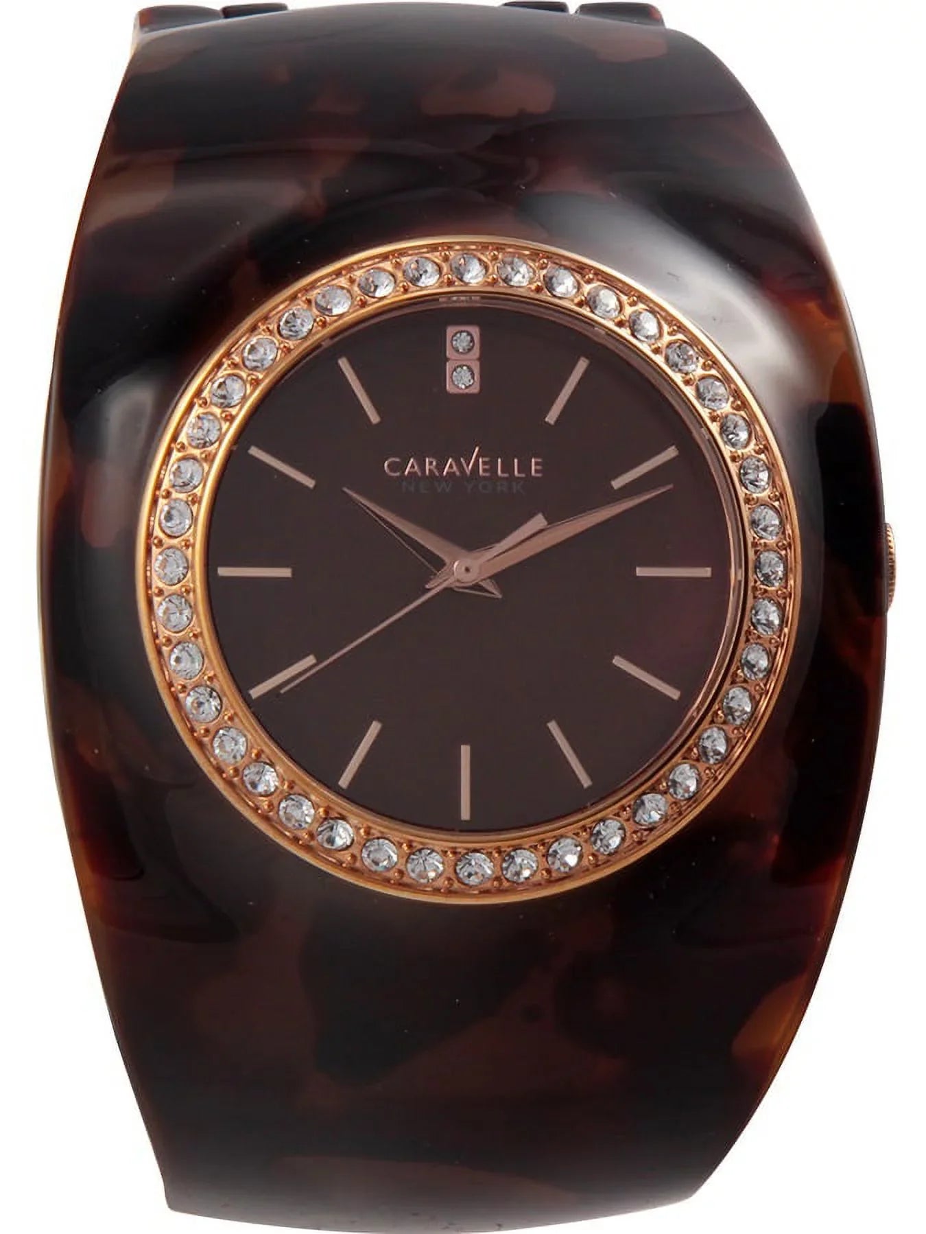 Caravelle New York Women's 44L140 Analog Display Japanese Quartz Brown Watch