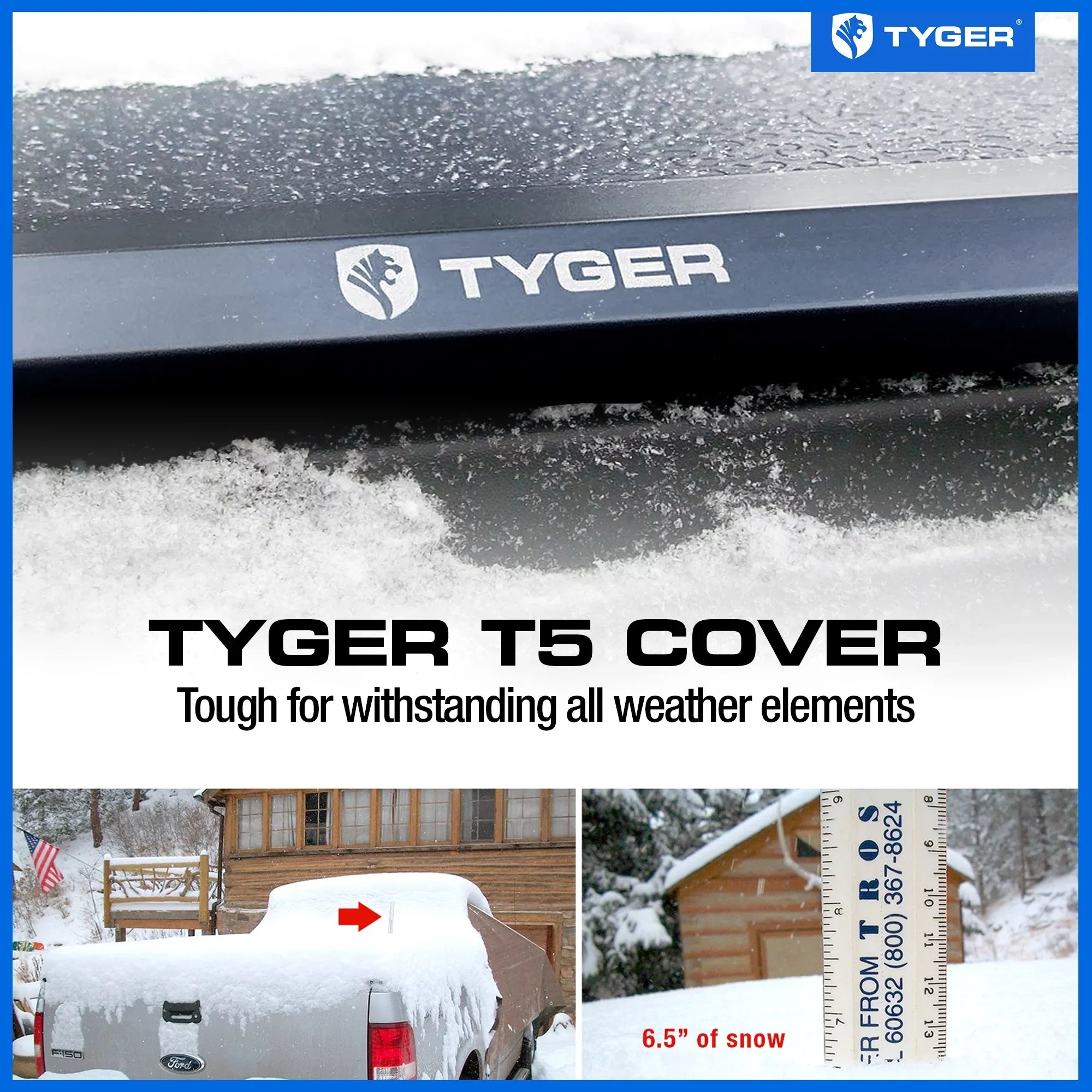 Tyger Auto T5 Alloy Hardtop Truck Bed Tonneau Protection Matching with 2014-2018 Chevy Silverado / GMC Sierra 1500; 2015-2019 2500 HD 3500 HD; 2019 LD/Limited | 6'6" Bed | TG-BC5C3007 | Aluminum