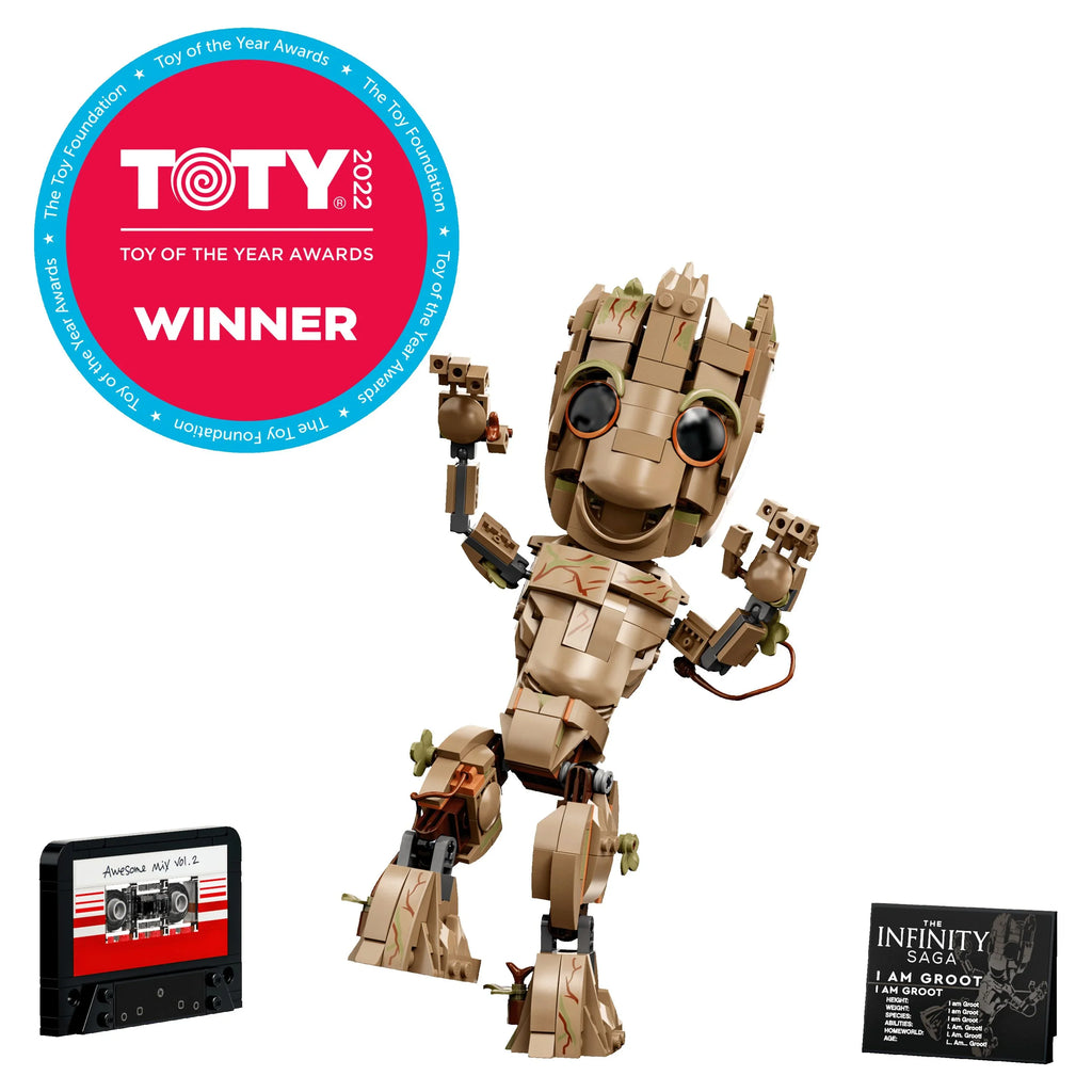 LEGO Marvel I am Groot Buildable Toy, 76217 Guardians of the Galaxy 2 Set, Collectable Baby Groot Model Figure, Gift Idea