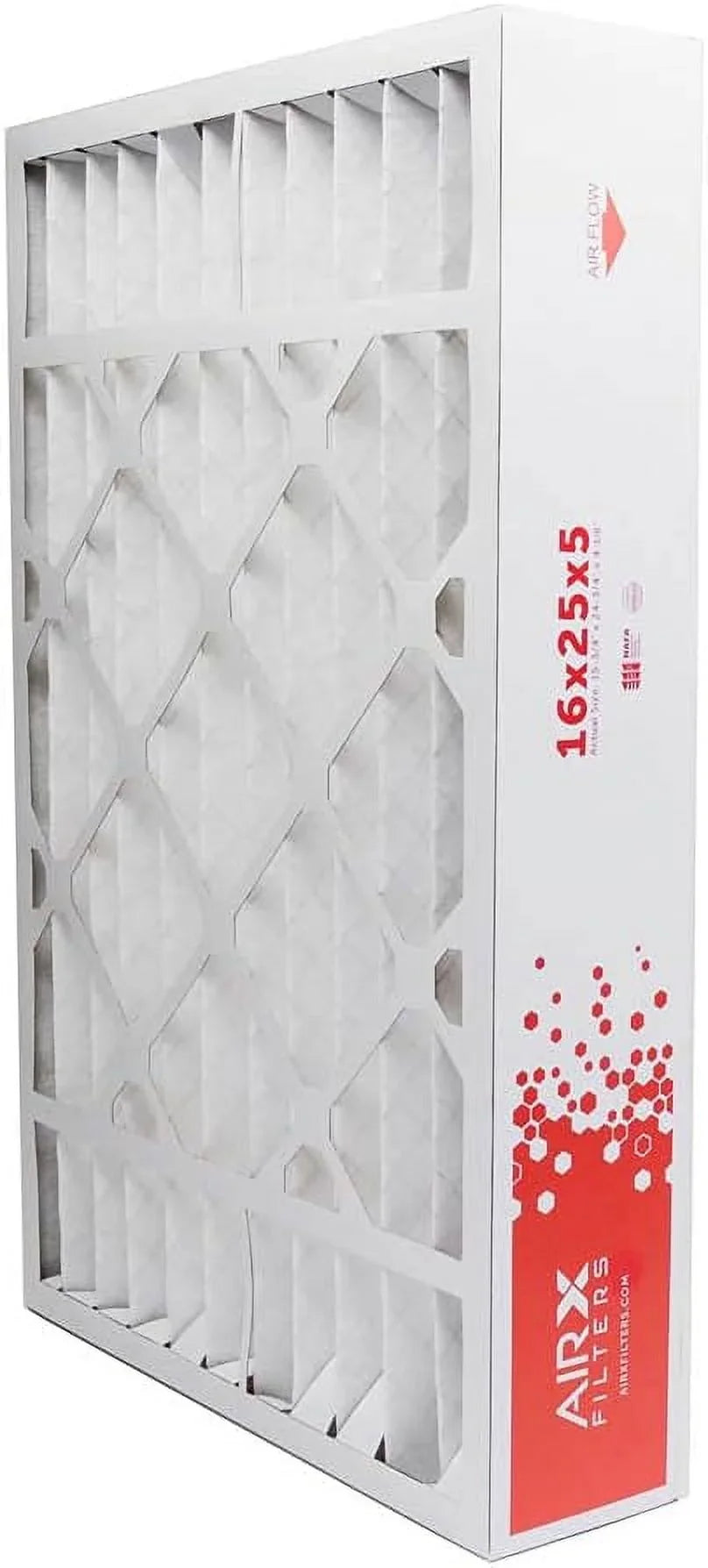 16X25x5 MERV 8 HVAC AC Furnace Air Filter Replacement For X0583 X6670 X6672, Dust 2-Pack, Made In The