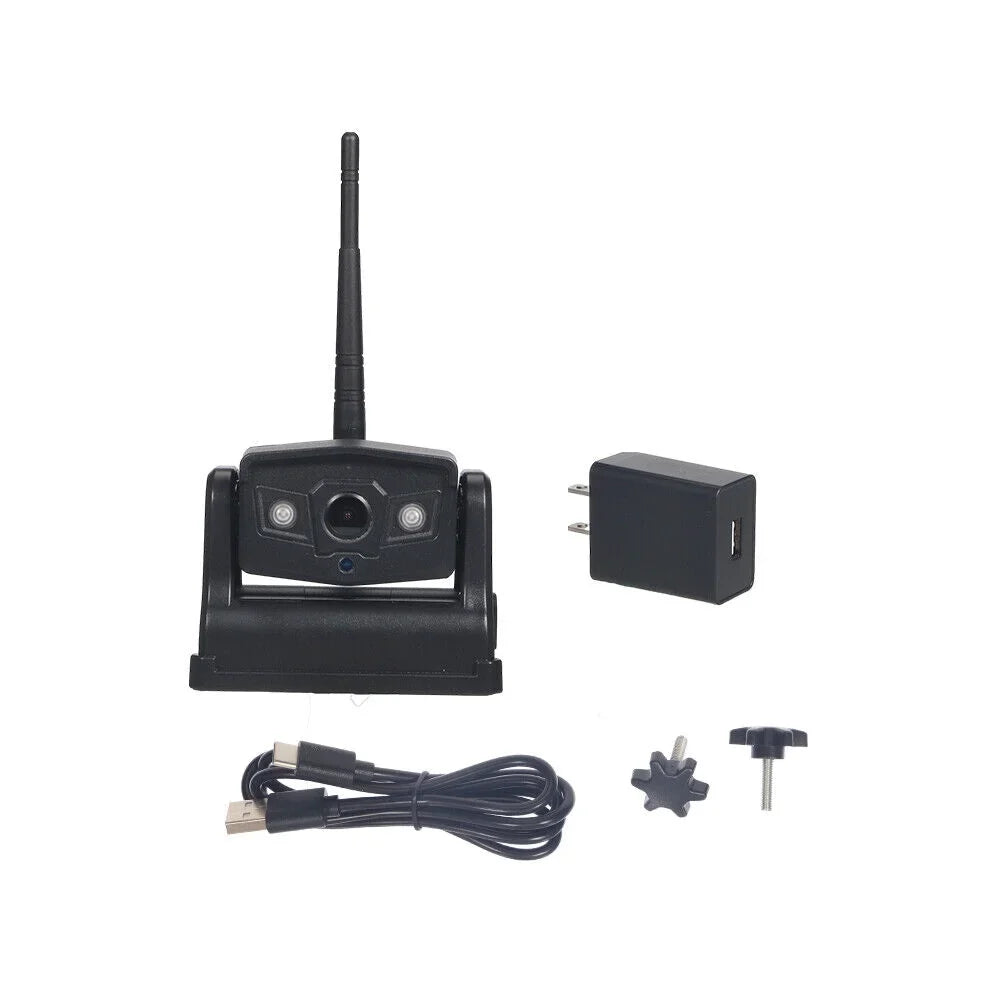 JahyShow High-Capacity 9600mAh Battery Backup Camera, Magnetic WiFi Wireless, Front/Rear View