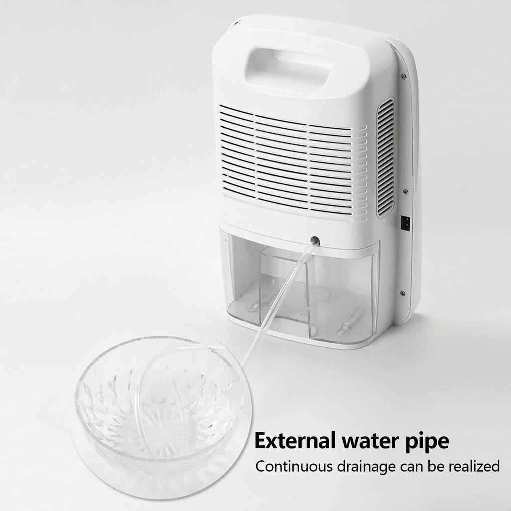 ZhdnBhnos Portable MIni Compact Dehumidifier Moisture Dryer w/ Drain Hose 2.5L Water Tank for Bedroom Caravan RV Garage