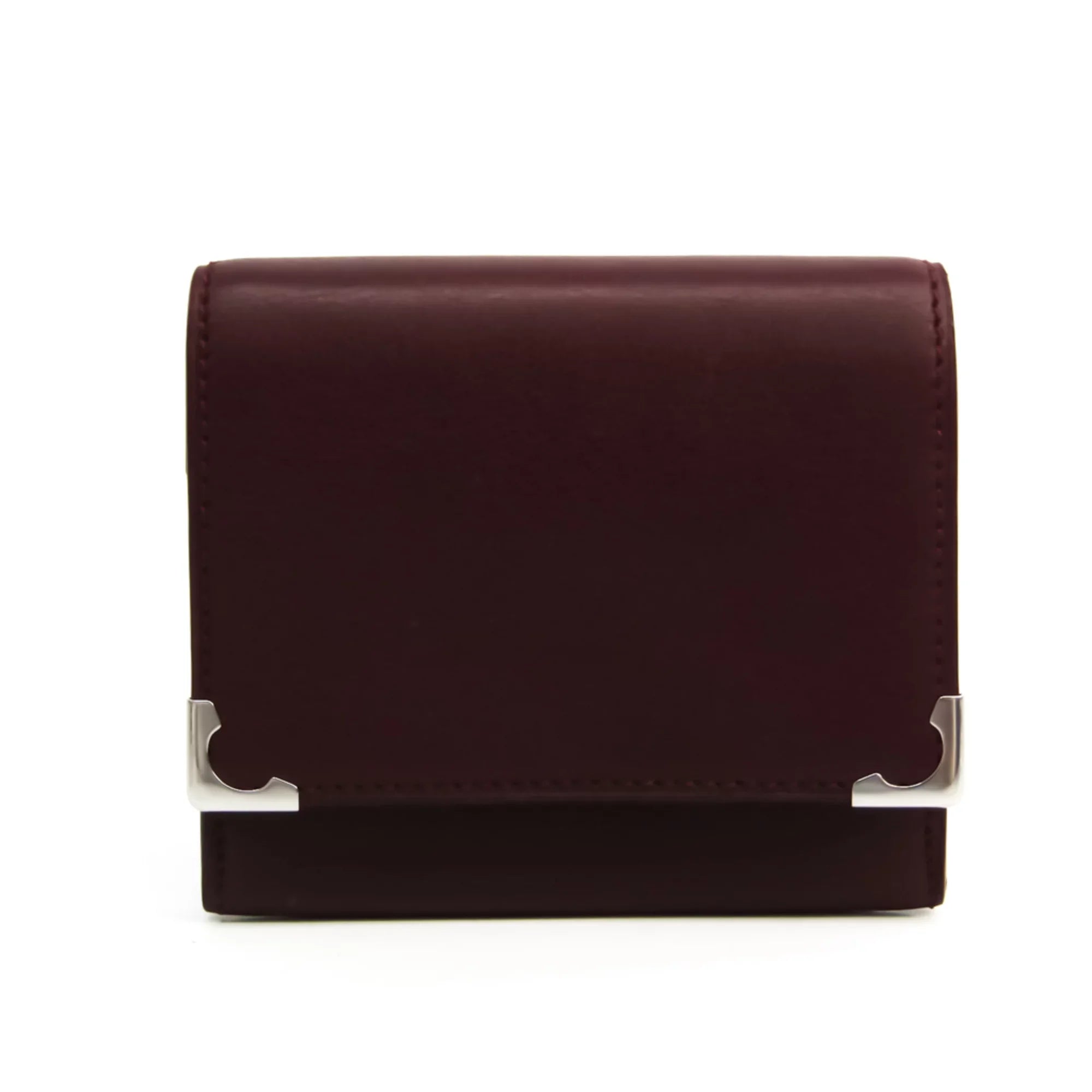 Pre-Owned Cartier Cabochon L3000570 Unisex Calfskin Coin Purse/coin Case Bordeaux (Good)