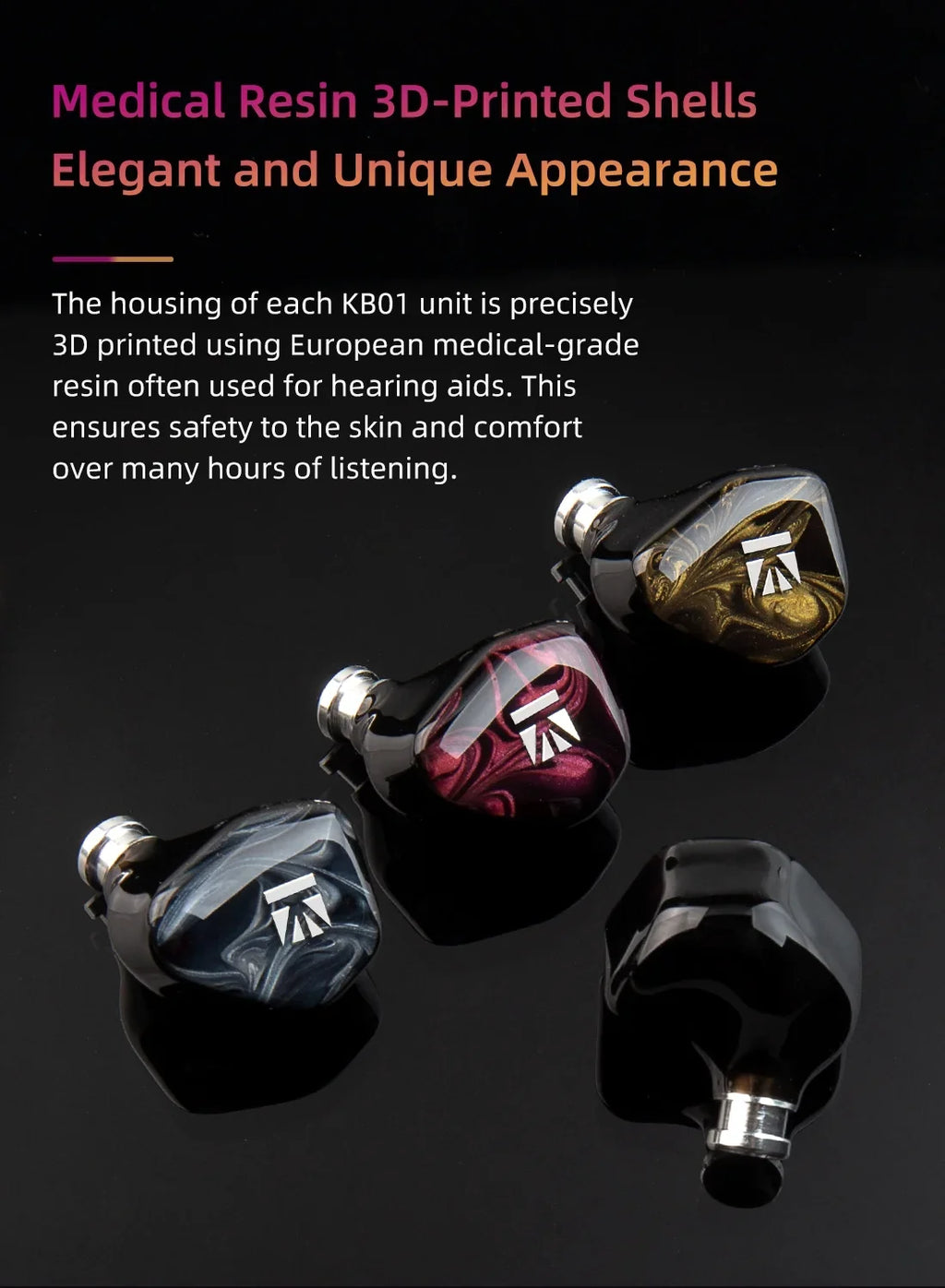 KBEAR KB01 Beryllium Diaphragm 10MM Dynamic Drvier Earphone Wired Sport Earbuds HIFI Music Headphones In Ear Monitor Headset IEM
