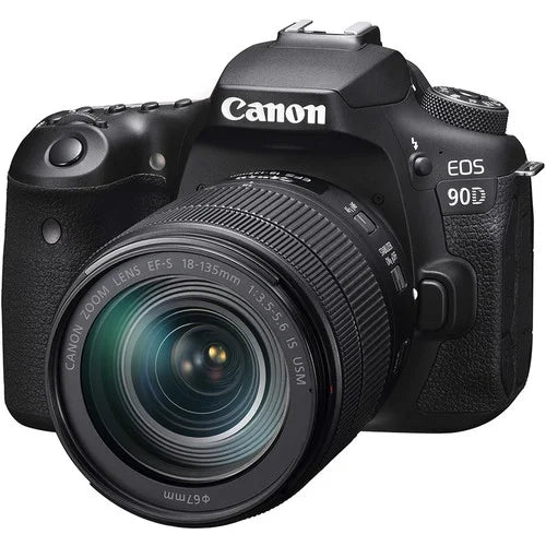 Canon EOS 90D Wi-Fi Full HD 4K30p Digital SLR Camera + Canon 18-135mm IS USM Lens + Canon 75-300mm III Lens + Canon 50mm 1.8 II Lens. All Original Accessories Included
