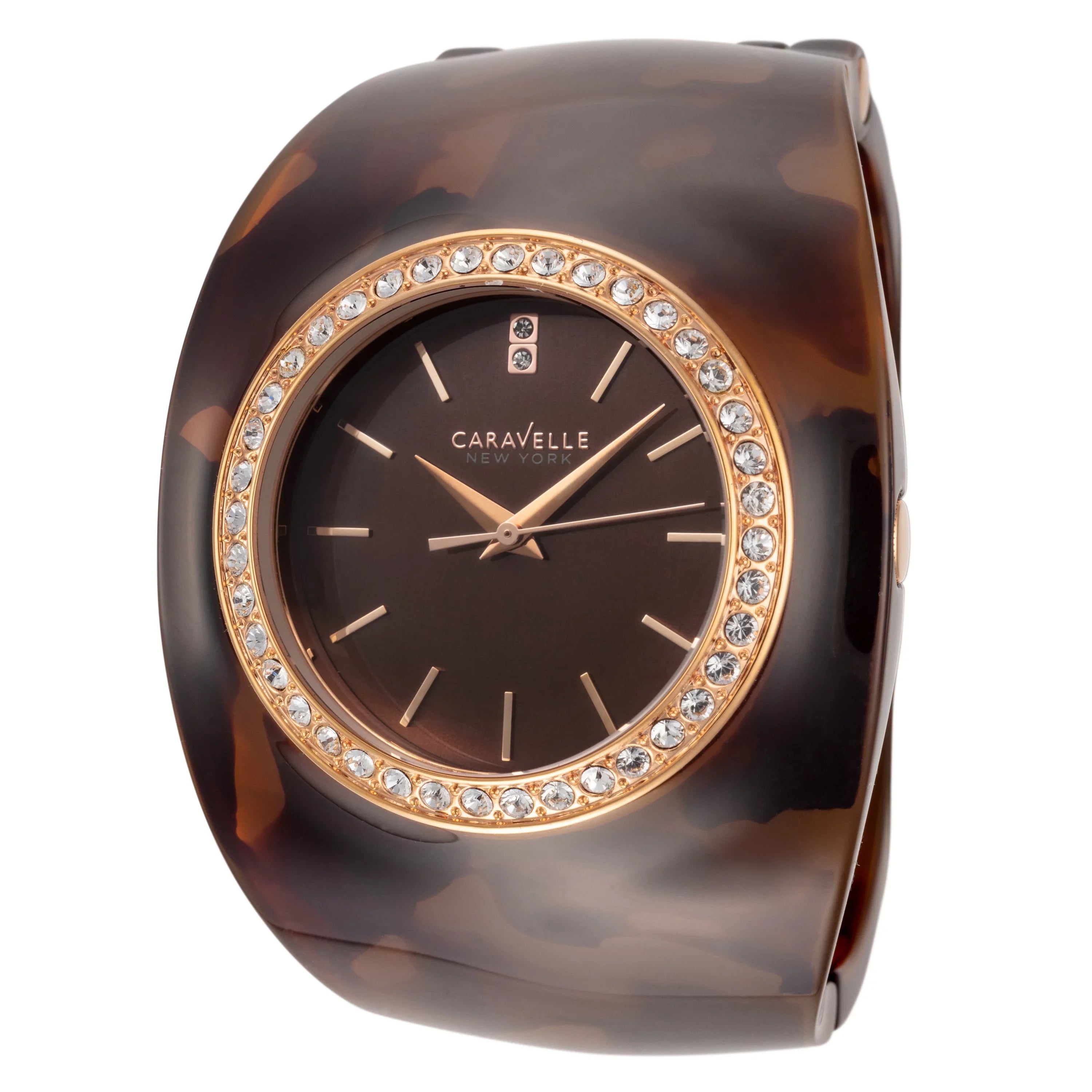 Caravelle New York Women's 44L140 Analog Display Japanese Quartz Brown Watch