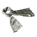 Blancho Ivory Leopard Animal Print Elegant Exquisitely Soft Silk Scarf/Wrap/Shawl(Large)