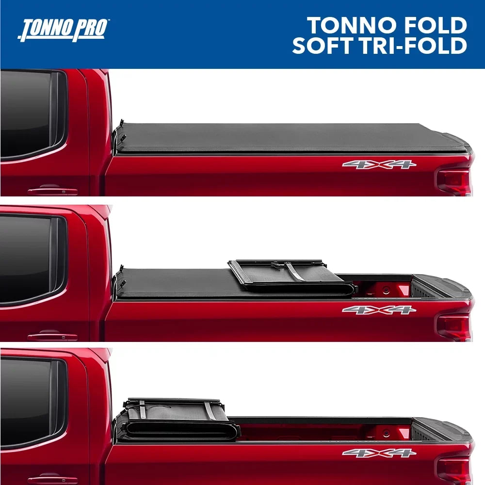 Tonno Pro Tonno Fold, Soft Folding Truck Bed Tonneau Protection | 42-318 | Fits 2019 - 2023 Ford Ranger 6' 1" Bed (72.7")