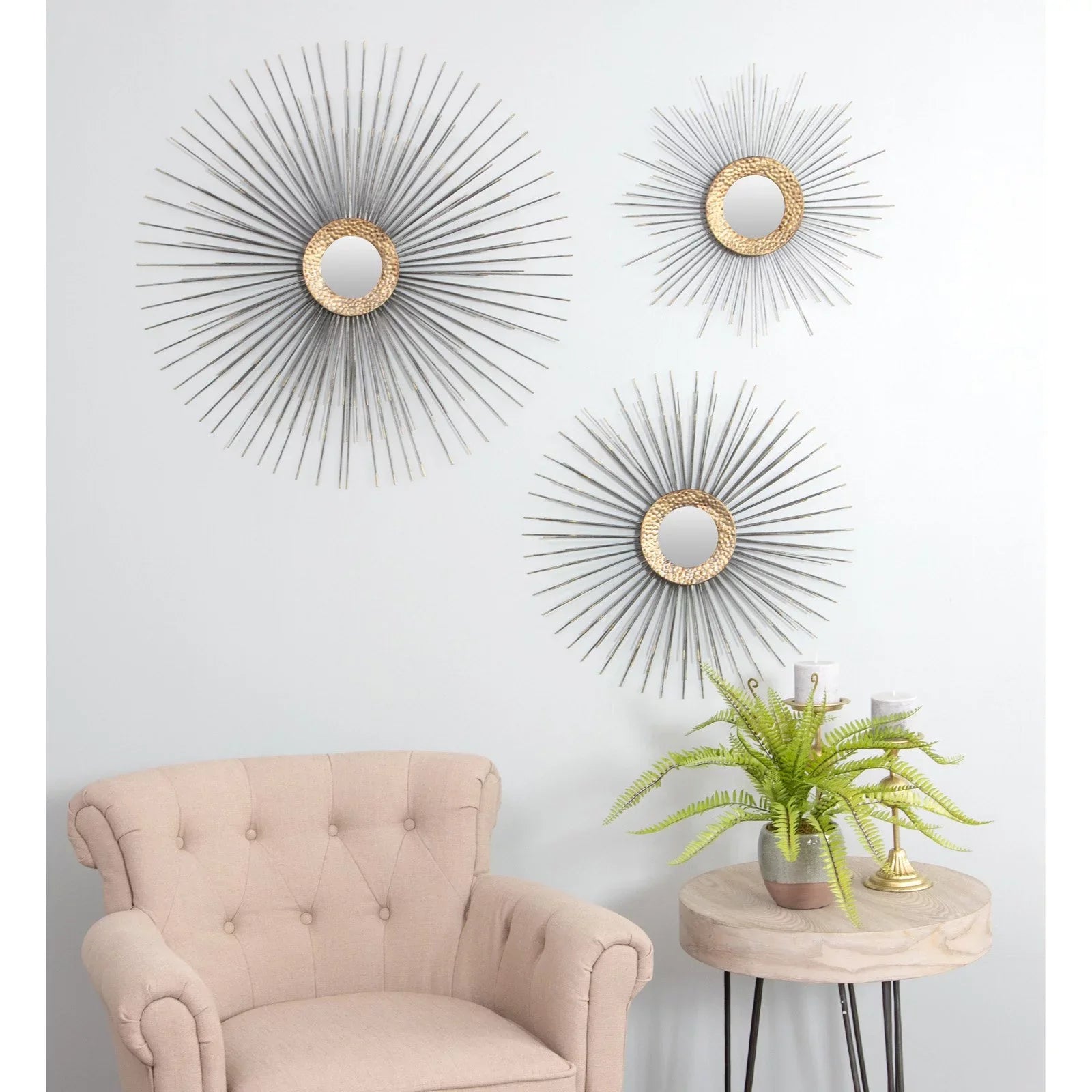 Boteh Mid Century Wall Mirrors (Set of 3) by Aspire