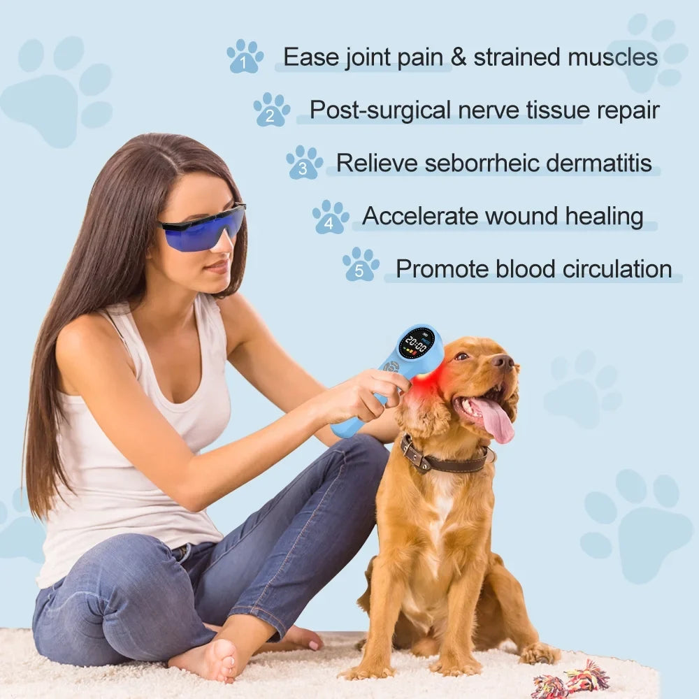 Toponechoice 980nm 660nm 810nm,Cold Laser Therapy Device,Light Therapy for Animals Pain Relief