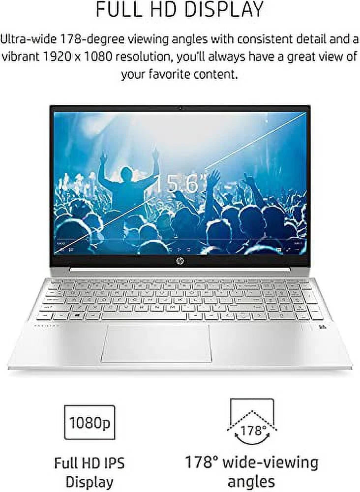 2022 HP Pavilion Laptop - 15.6" FHD (1920 x 1080) IPS - 11th i7-1165G7 - Iris Xe Graphics - 32GB DDR4 - 1TB NVMe SSD - HDMI - USB-C - WiFi 6 - Bluetooth 5 - Windows 11 Pro w/ 32GB USB