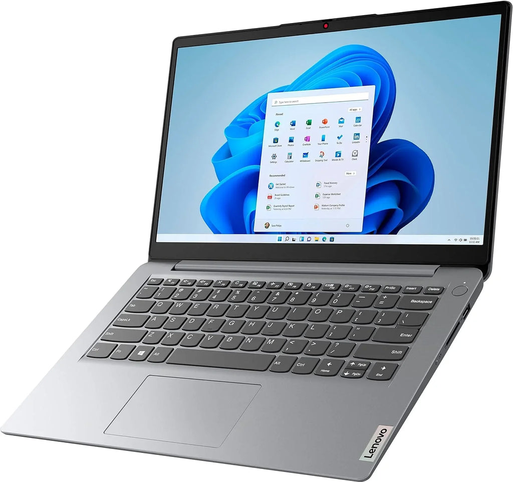 Lenovo IdeaPad 1i 14" Laptop Computer, Pentium Silver N5030 Processor, 4GB DDR4 RAM, 128GB eMMC + 64GB SD Card, WiFi 6, Bluetooth 5.1, 1-Year Office 365, Cloud Grey, Windows 11 S