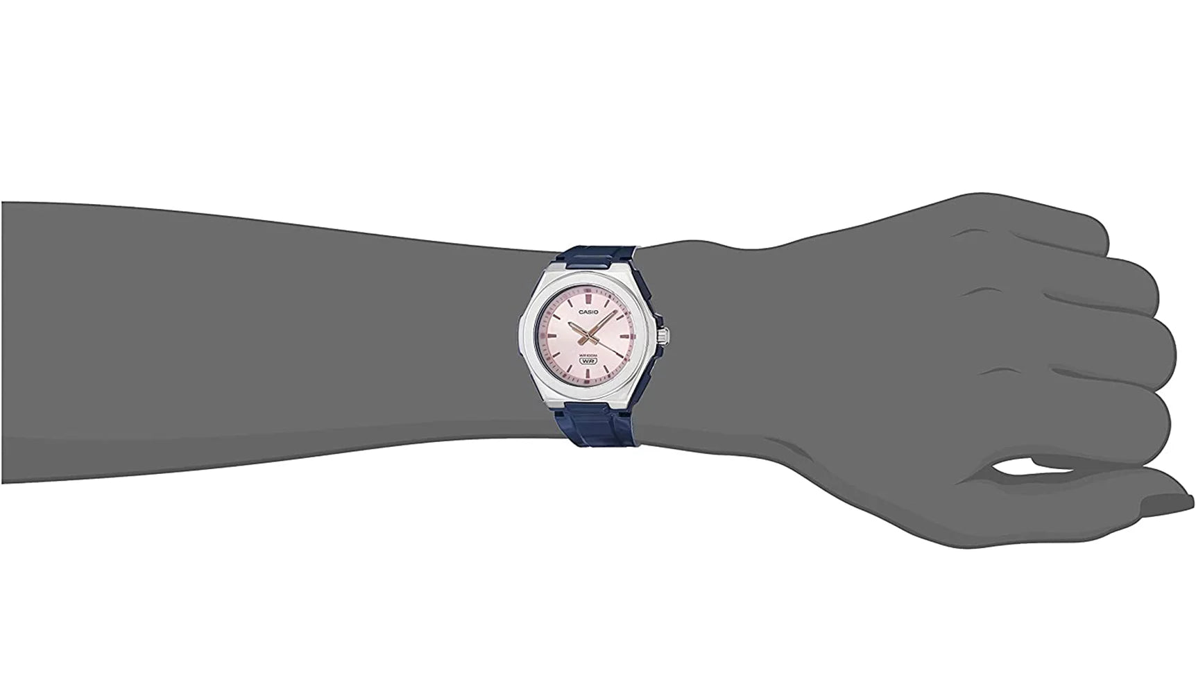 Casio Female Adult's Analog Quartz 100m Pink Dial Blue Resin Watch LWA300H-2EV