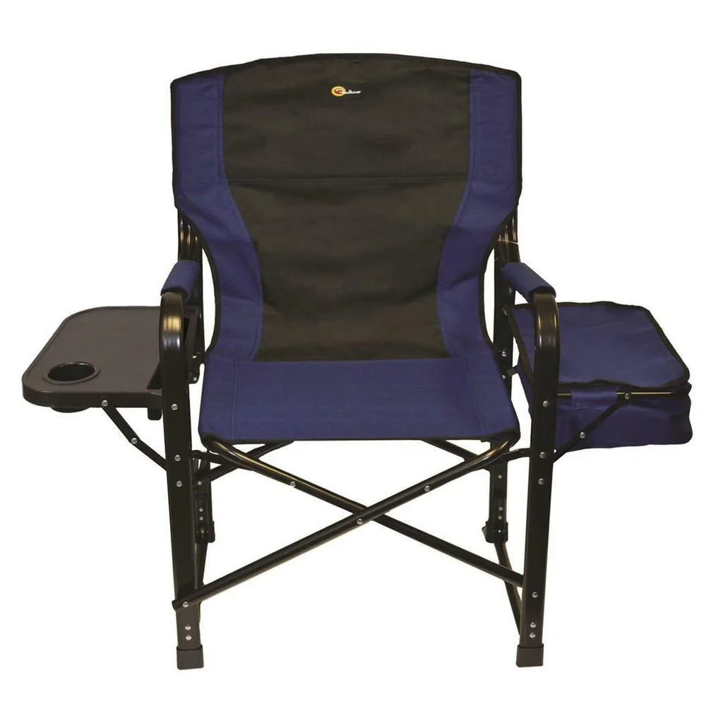 Faulkner FLK-49581 El Captain Director Chair with Cooler Bag - Blue