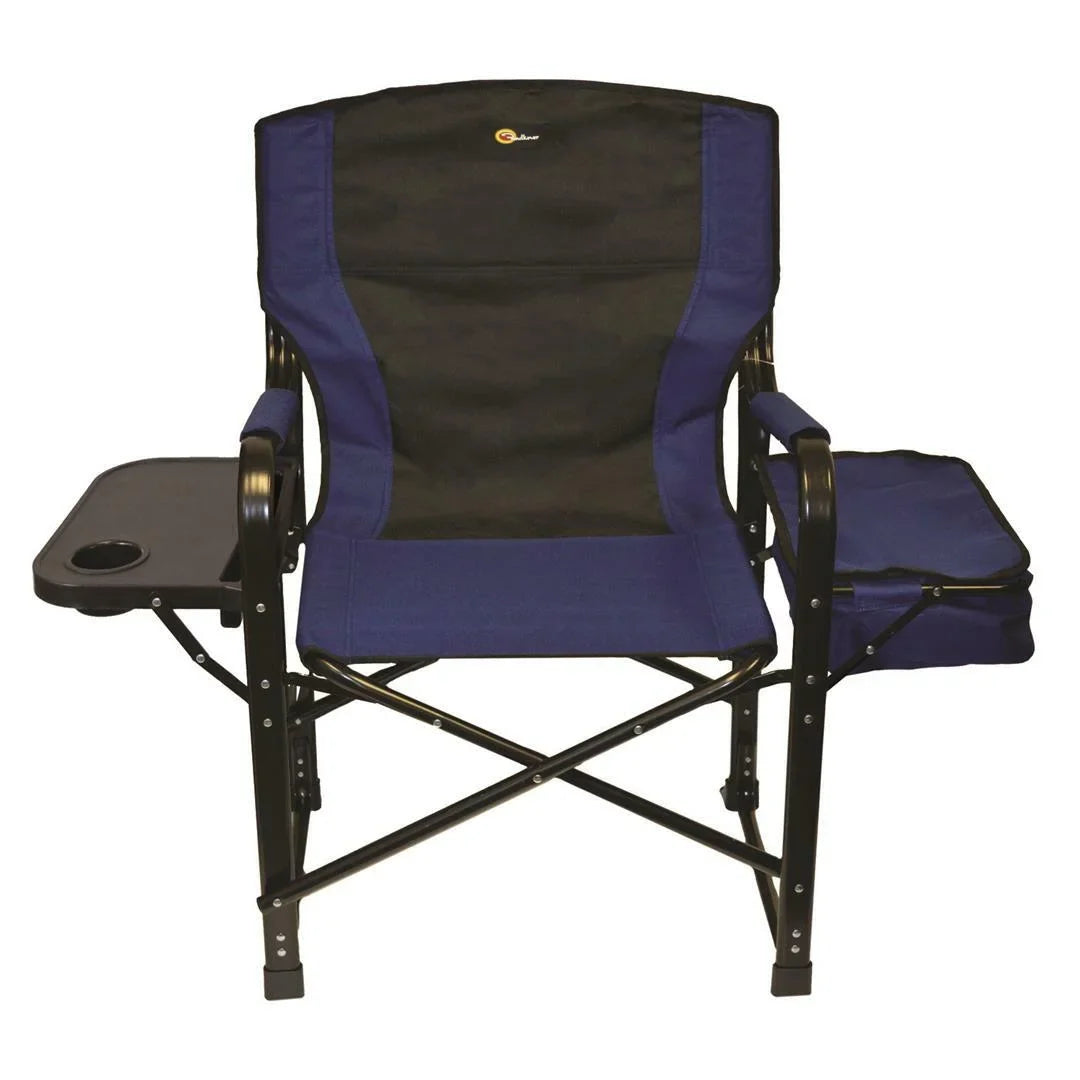 Faulkner FLK-49581 El Captain Director Chair with Cooler Bag - Blue