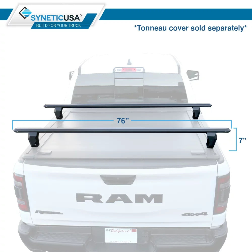 Syneticusa HD Adjustable Crossbar Truck Bed Towers Heavy Duty Cargo Rack Suitable with F150 Ram Silverado Tundra Titan