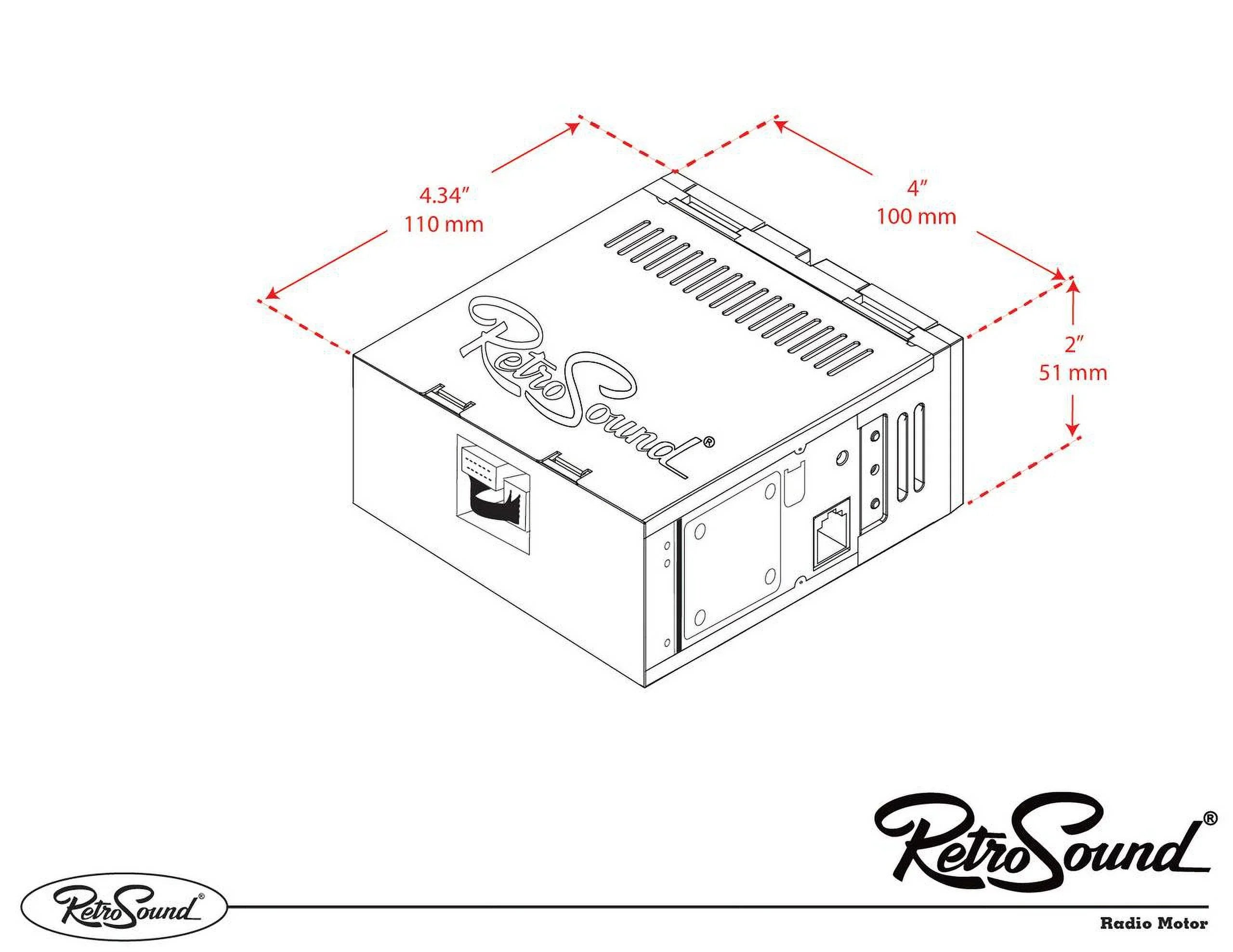 RetroRadio Fitting with 1977-85 Mercury Capri Features Include Bluetooth, AUX, AM/FM LABC-M1-121-55P-75PMC3