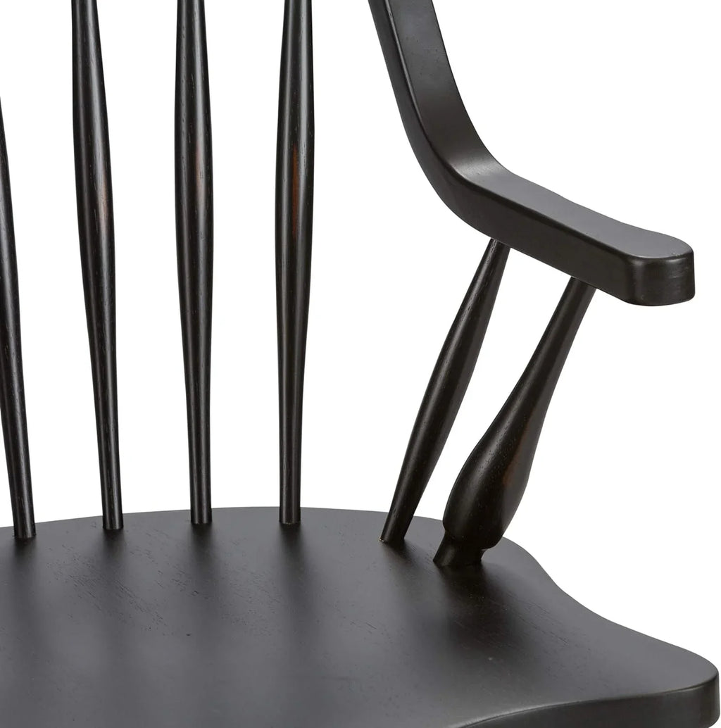 Windsor Back Arm Chair, W25 X D25 X H41, Black