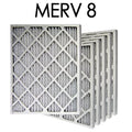 15x20x1 MERV 8 Pleated Air Filter 6PK | 14.5x19.5x.75 - Actual Size