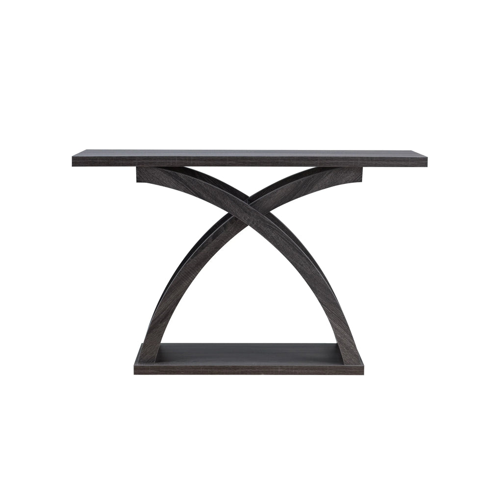 Denhour DH BASIC Transitional Distressed Grey 47-inch 1-Shelf Sofa Table by