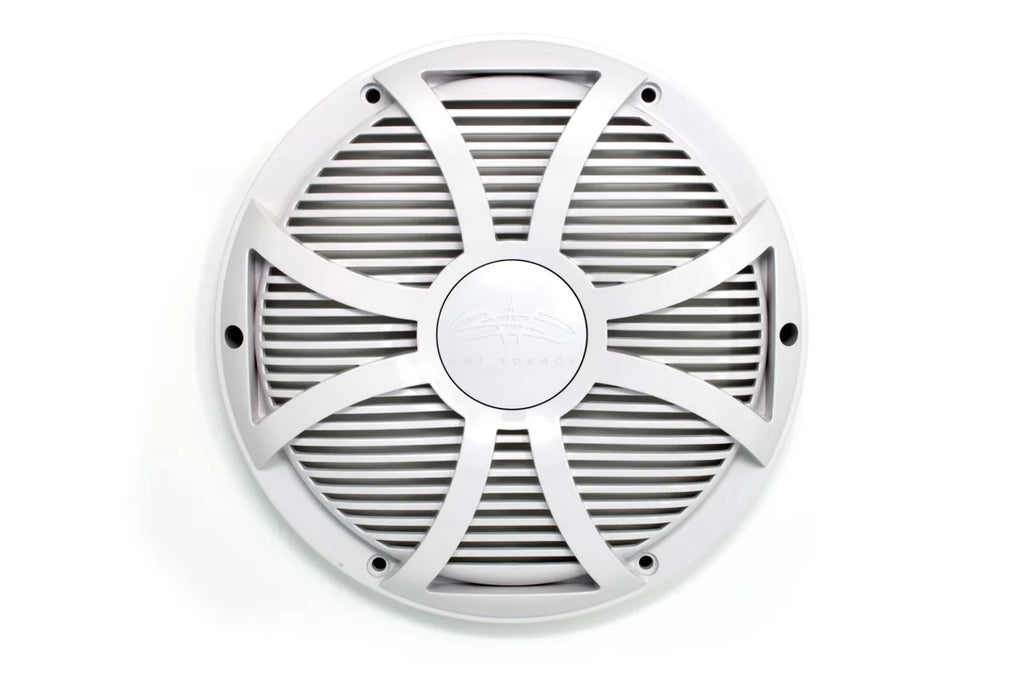 Wet Sounds Revo 10" Subwoofer & Grill - White Subwoofer & White Closed Face SW Grill - 2 Ohm