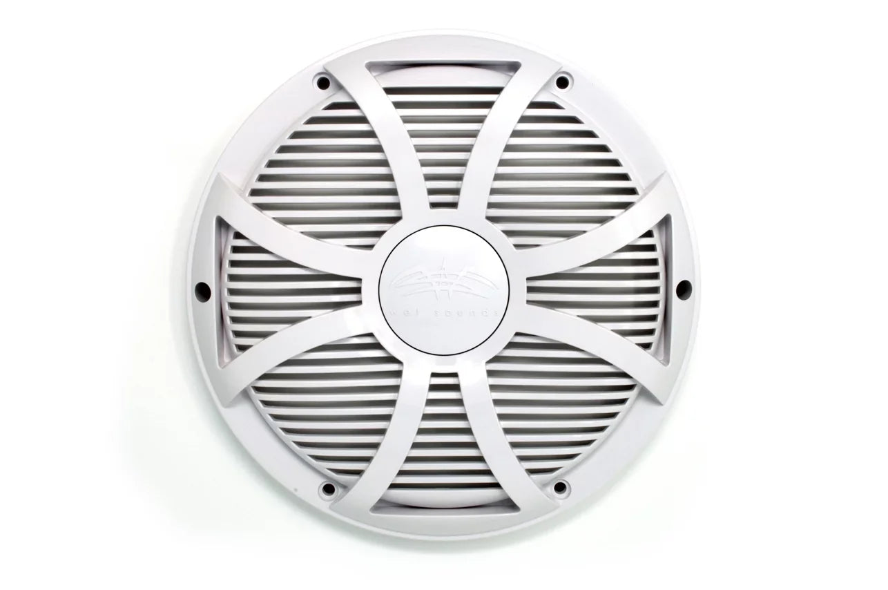 Wet Sounds Revo 10" Subwoofer & Grill - White Subwoofer & White Closed Face SW Grill - 2 Ohm