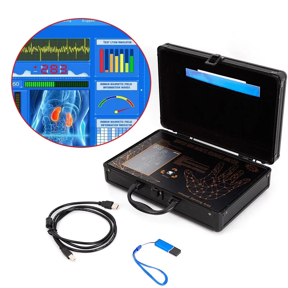 TOOL1SHOoo 6TH 4.7.0 Hand Touch Quantum Magnetic Resonance Body Analyzer Body Health Analyzer Black