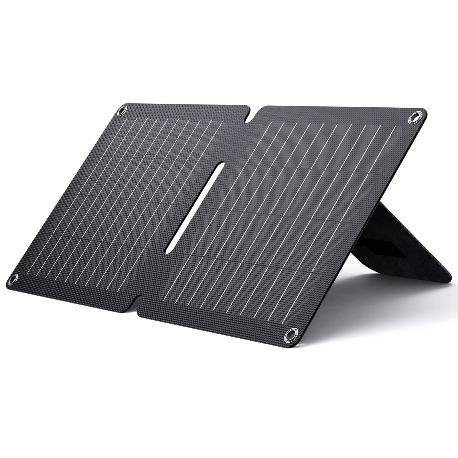 BigBlue 10W ETFE Solar Panel Charger with USB-A and USB-C, SolarPowa 10 Portable Solar Phone Charger with Kickstand for Camping, IP65 Waterproof, Fitting with iPhone 14/X/8, Tablet, Samsung, LG, et