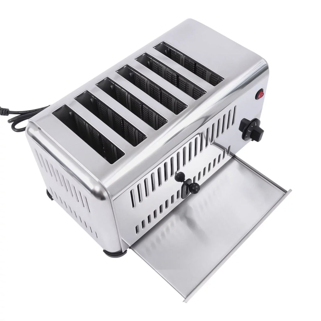TFCFL Commercial 6-Slice Toaster 1680W Electric Bread Toaster Bagel Toaster Machine