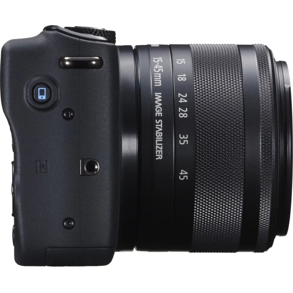 Canon EOS M10 18 Megapixel Mirrorless Camera with Lens, 0.59", 1.77", Black