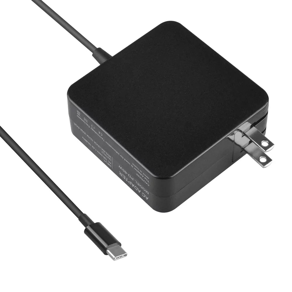 Aprelco Black 65W USB Type-C AC Adapter Charger Matching with Lenovo 100e Chromebook 1st Gen Type 81ER