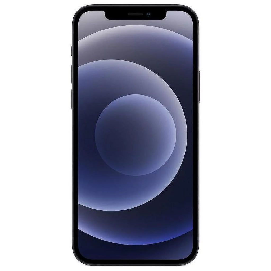 Restored Apple iPhone 12 A2172 (Fully Unlocked) 64GB Black w/ Pre-Installed Tempered Glass (Refurbished)