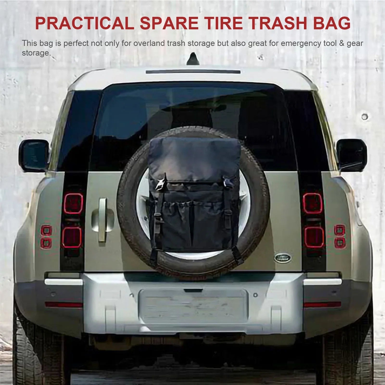 Lixada Cargo Storage Bag Spare Tire Backpack Multi-Pockets Tool Gear Organizer for Car Camping Off-Road Travel