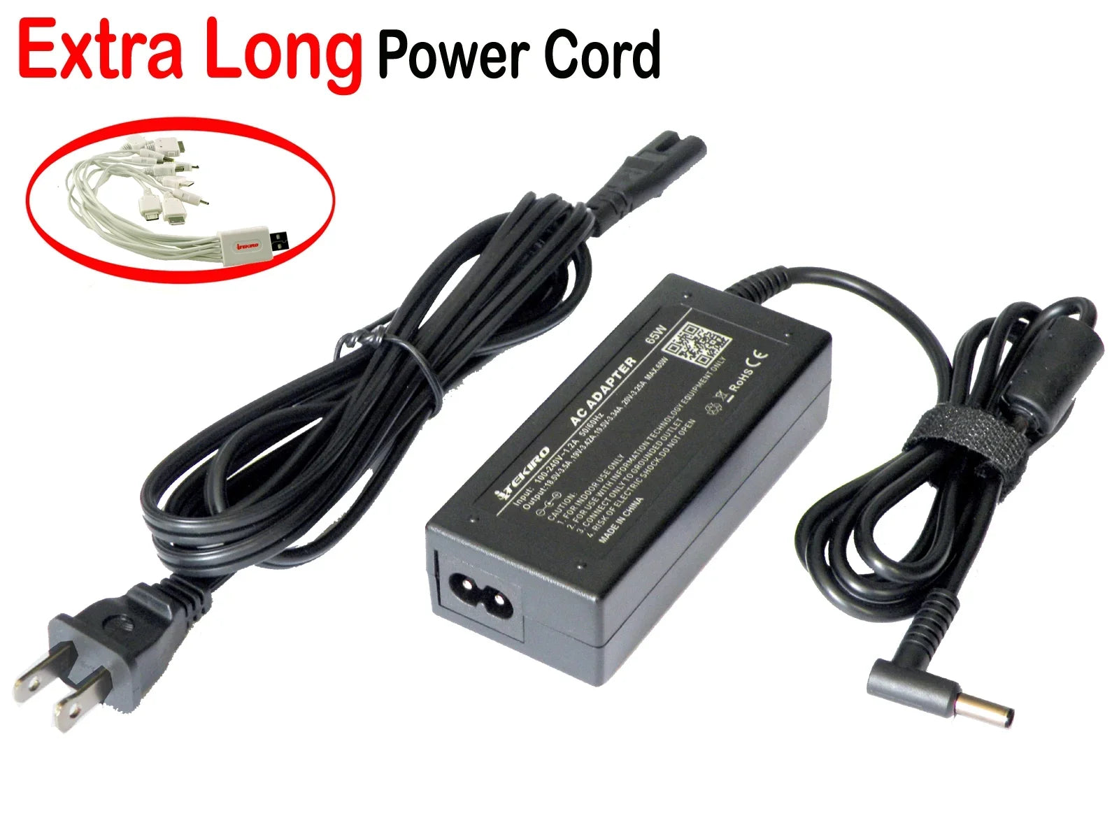iTEKIRO 65W AC Adapter for Inspiron 15 3555, i3555, 15 3558, i3558, 15 3565, i3565, 15 3573, i3573, 15 3593, i3593, 15 5551, i5551, 15 3580