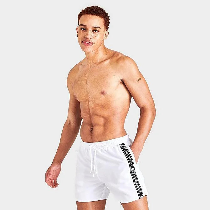MEN'S EMPORIO ARMANI EA7 TAPED SWIM SHORTS Size M