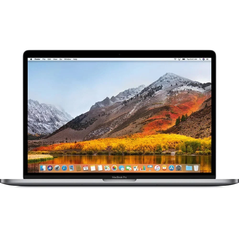 Pre-Owned MacBook Pro 15" 2.6 GHZ i7, 32 GB 512 GB SSD, 2018,, Space Silver + Case + Apple Wireless Mouse (Refurbished: Like New)