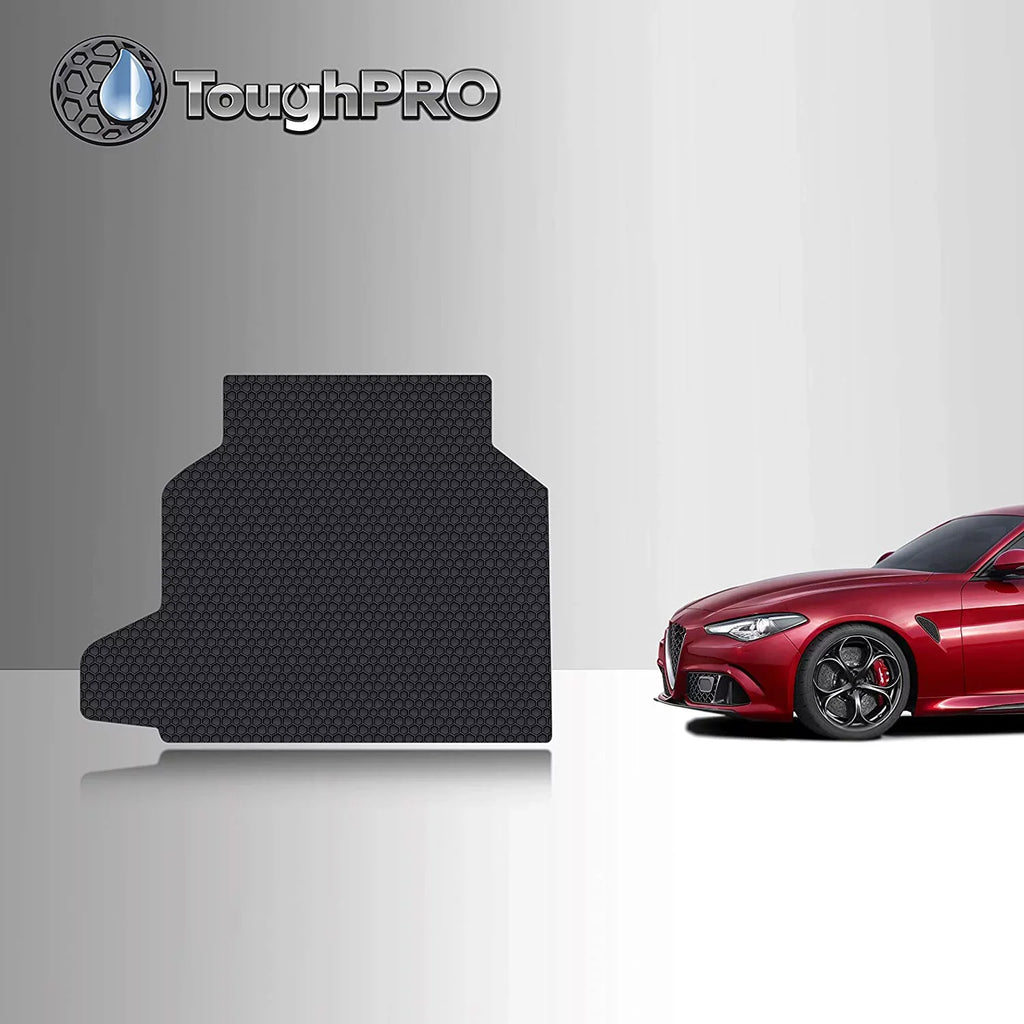 TOUGHPRO Cargo/Trunk Mat Accessories Suitable with Alfa Romeo Giulia - All Condition - Heavy Duty - Custom Fit - (Made in USA) - 2021