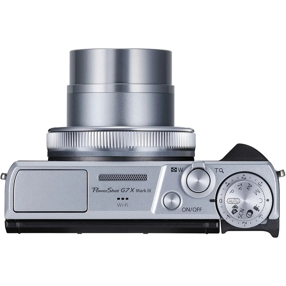 Canon PowerShot G7 X Mark III Digital Camera (Silver) + Spider Tripod + 1 Yr Warranty - 64GB