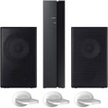 Samsung SWA-9100S Wireless Rear Speaker Kit 2.0ch SWA-9100S/ZA for Soundbar Surround Sound Home Theater Expansion Bundle with Deco Gear Pack of 3 Wall Mount Shelf Stands
