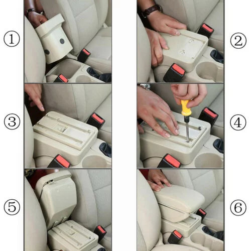 Nissan Storage Box Armrest Can Rotate For Nissan Versa 07-11 Armrest Center Console Storage Box Arm Rest Cup Holder US